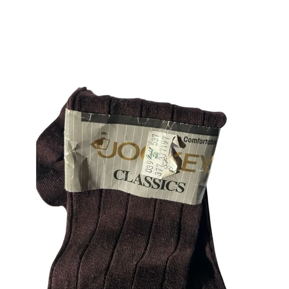 Jockey Classic Socks Men's Shoe Size 10-13 Chocolate Brown Cotton Blend